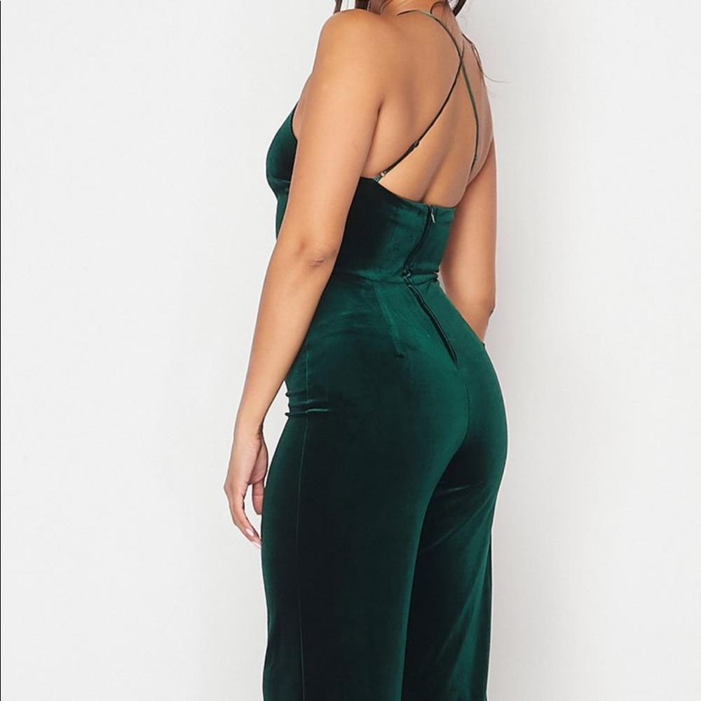 Green Velvet Romper (Teeze Me -Brand)